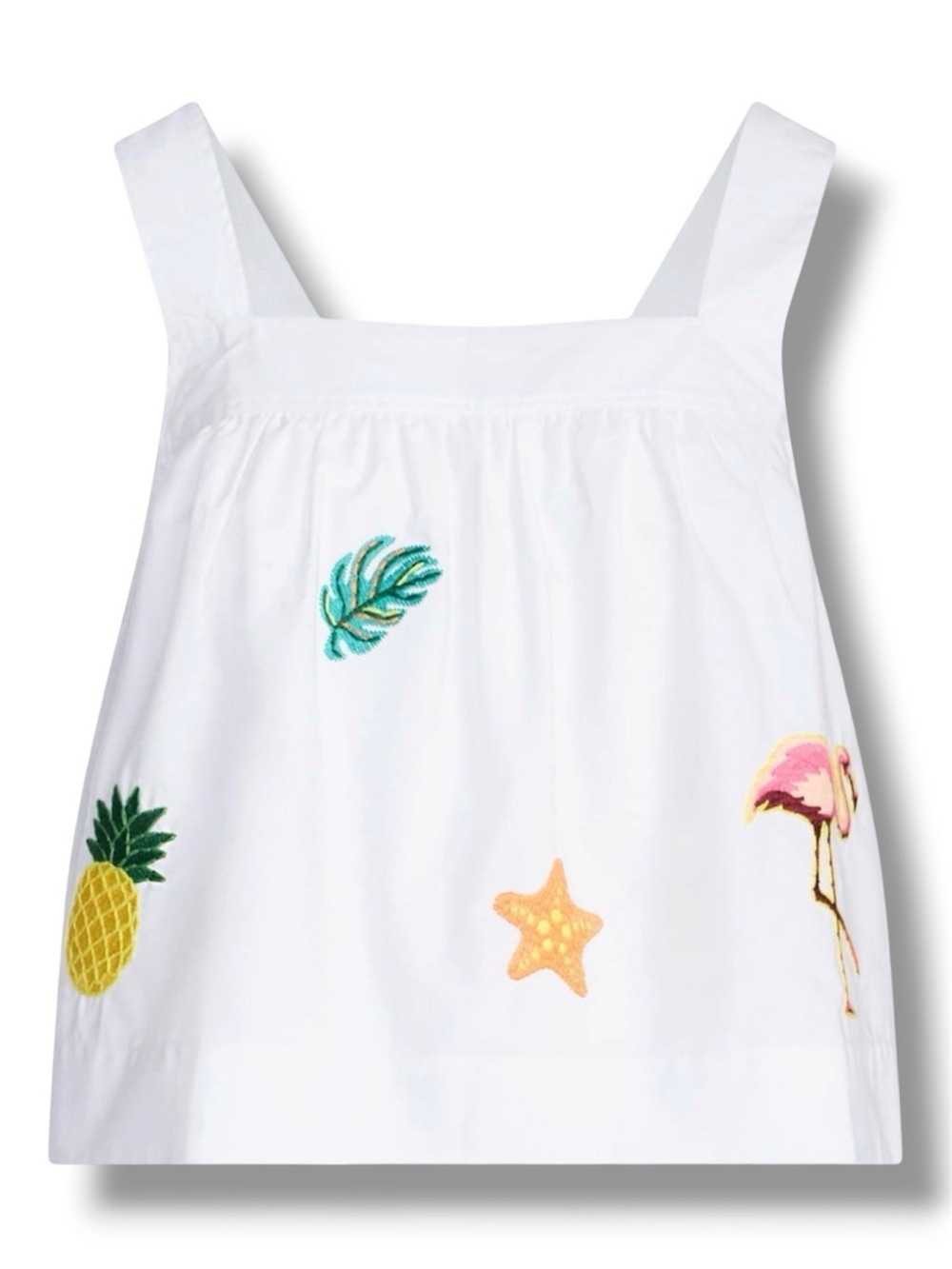 Women's Free Assembly Embroidered Cotton Square Neck Top - Size Small - NWT